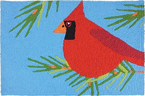 Jellybean – Indoor/Outdoor Rug – Cardinal Perched In Pines