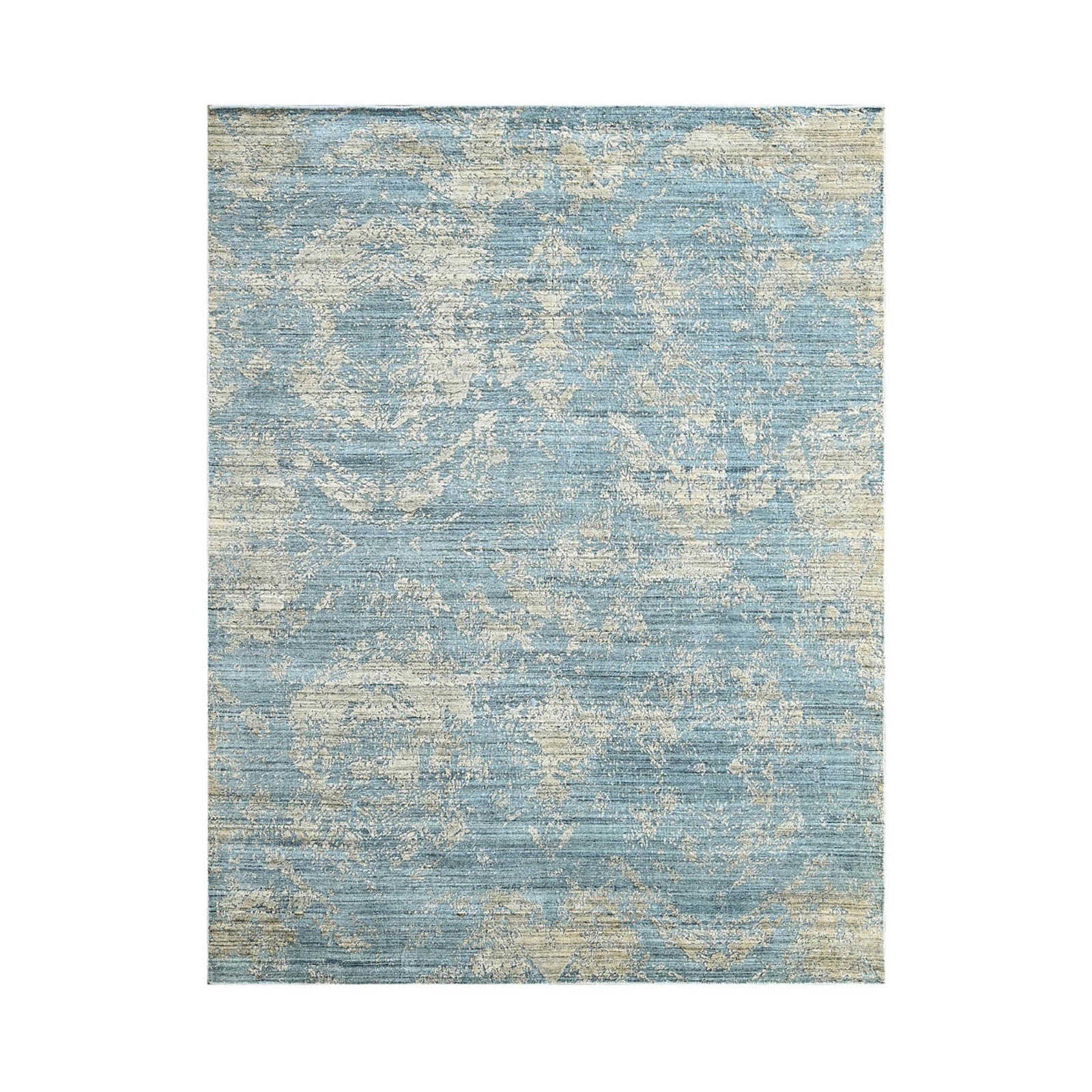 9×12 Celadon Hand Knotted Transitional Wool/Bamboo Silk Area Rug
