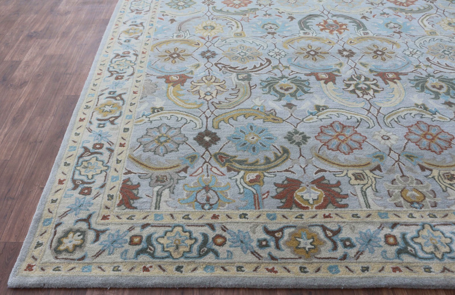 New Eva Gray Traditional Oriental Old Style Handmade Tufted 100% Wool Area Rugs