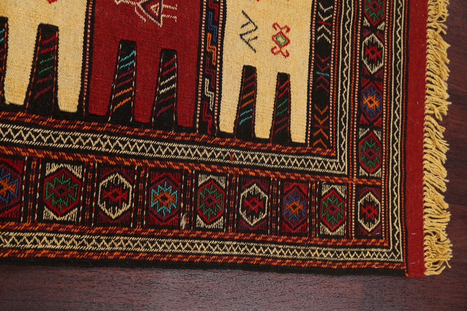 Geometric Traditional Sumak Kilim Hand-woven Area Rug Tribal Oriental Carpet 3×6