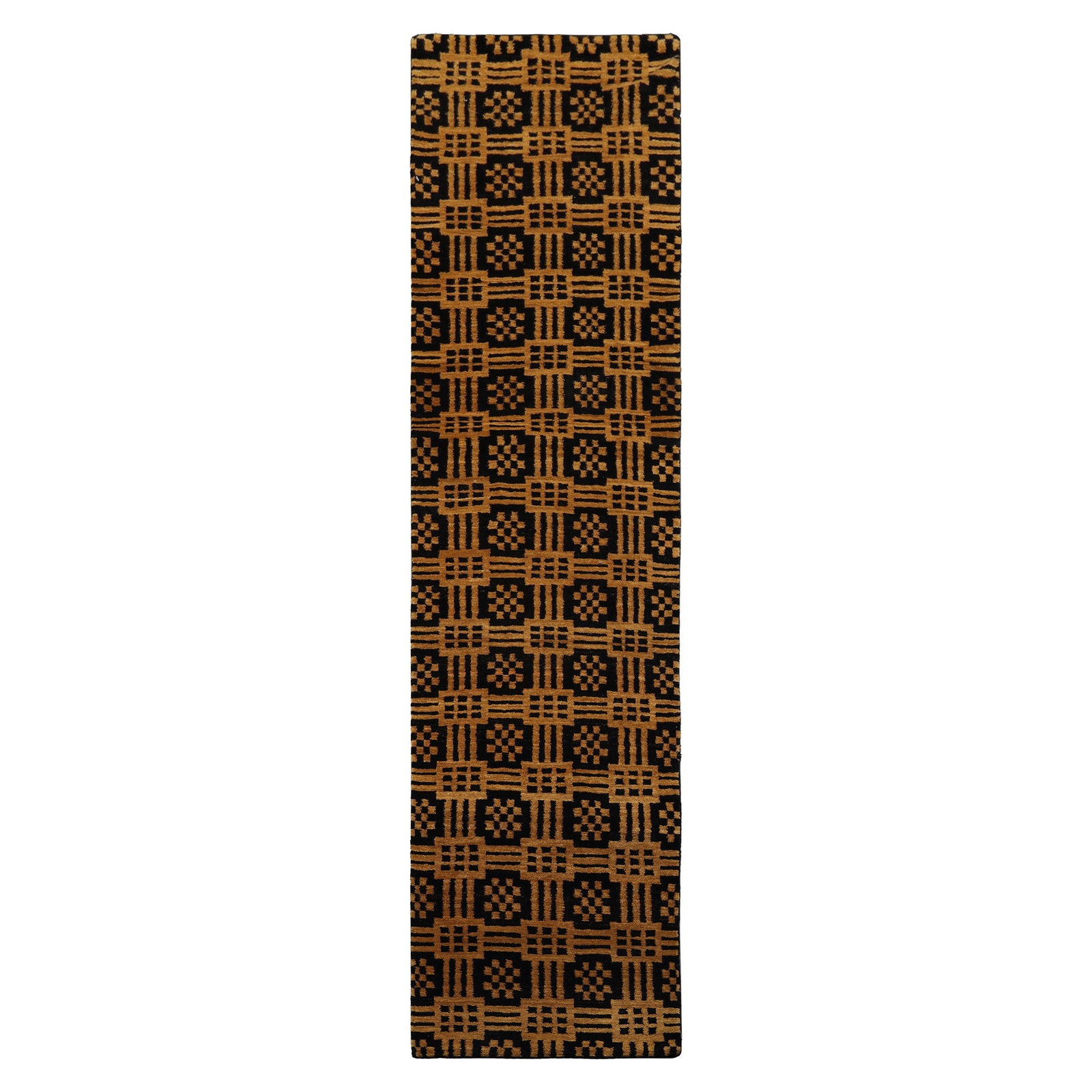 Michaelian & Kohlberg 2’7”x9’7” Runner Hand Knotted Wool Tibetan Art Deco Rug