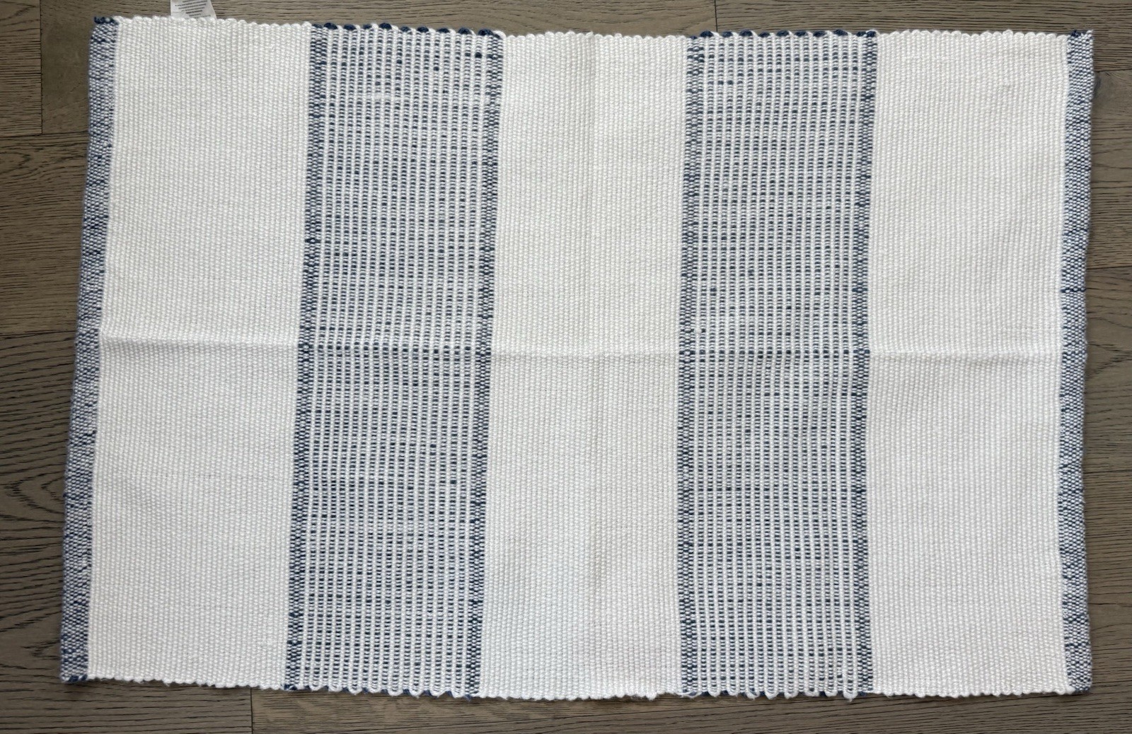 My Texas House Striped Accent Rug, Blue and White, 24″ x 38″