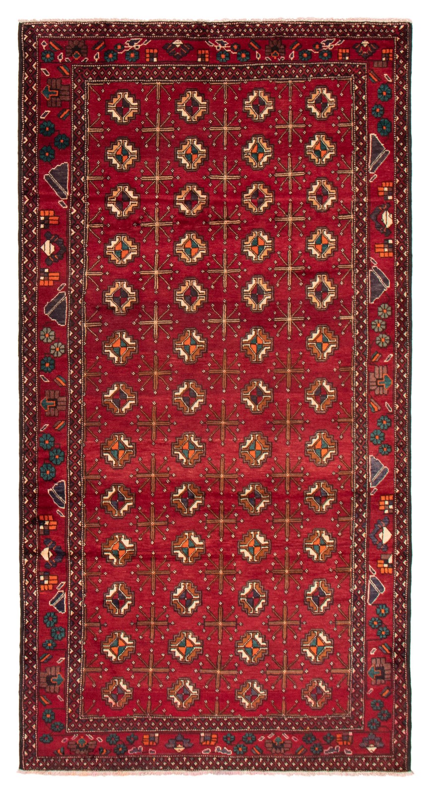 Vintage 5’1″ x 9’10” Traditional Hand Knotted Vegetable Dye Wool Area Rug
