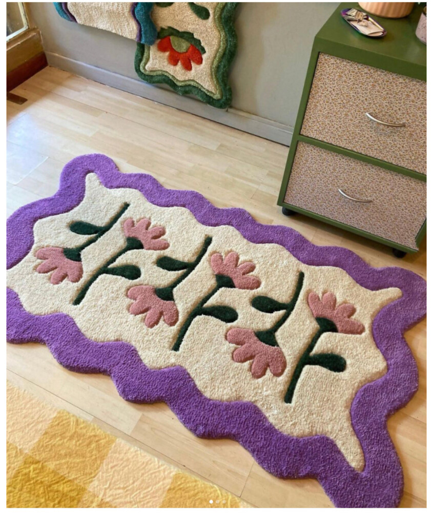 Sunflower Rug Hand-Tufted 100% Wool Handmade Area Rug Carpet for Home