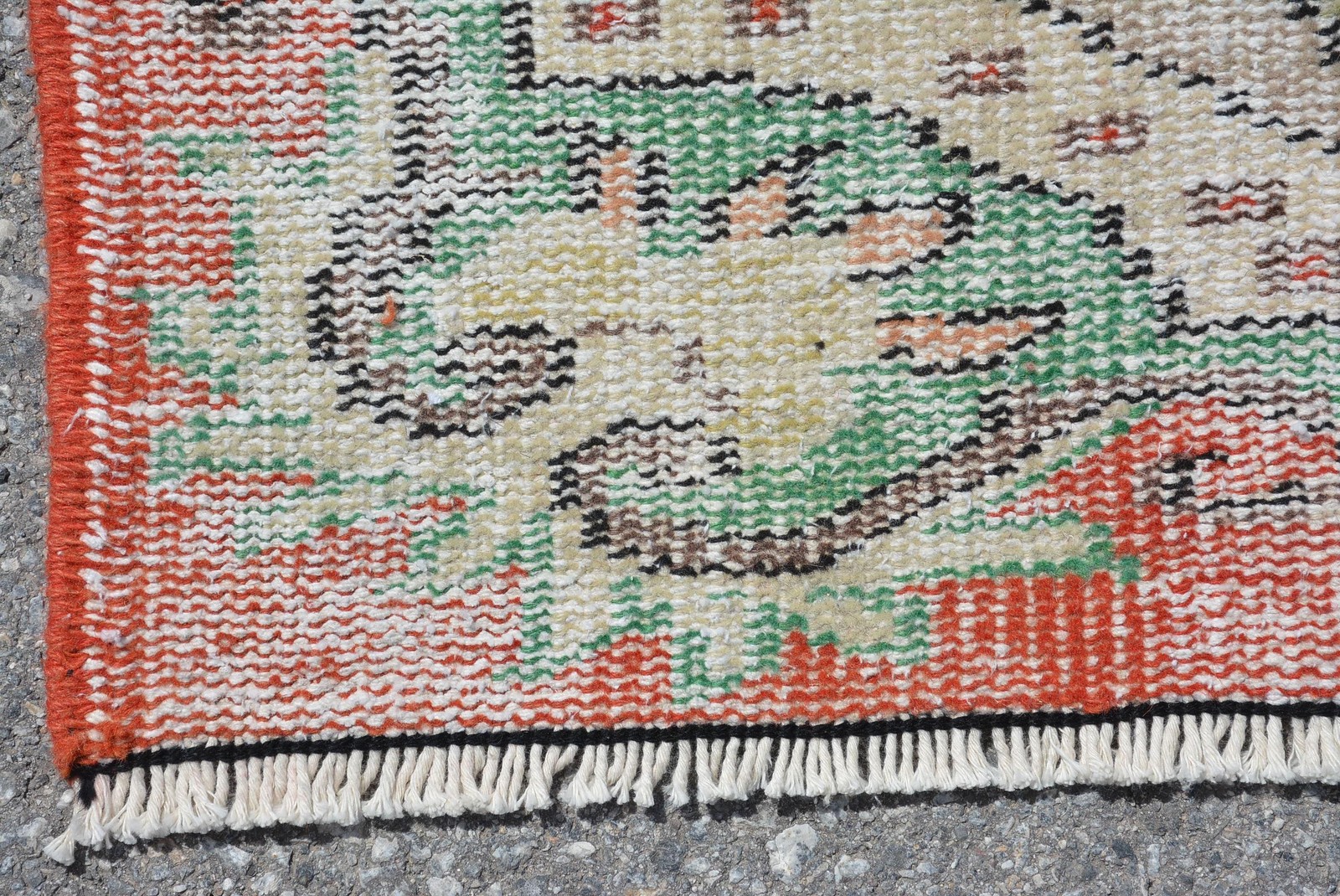 Turkish Rug, Large 5,4×8,8 ft Vintage Rug, Red Solid Wool Rug