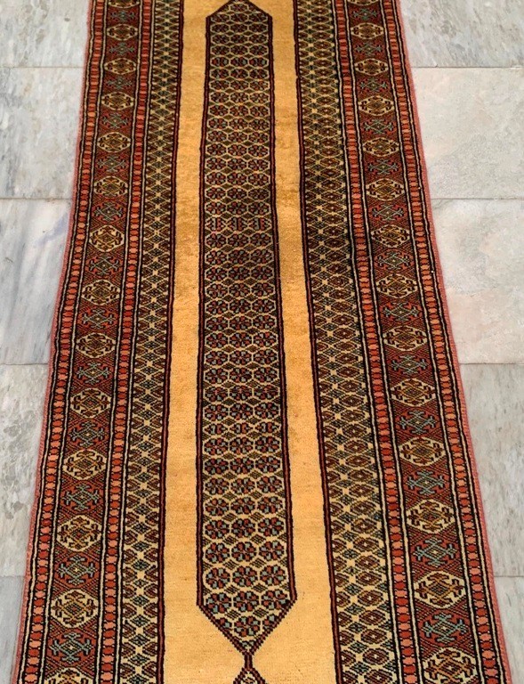 Vintage Afghan Runner,Kitchen Runner,Medallion Runner,Hand Knotted Runner,2×6 ft