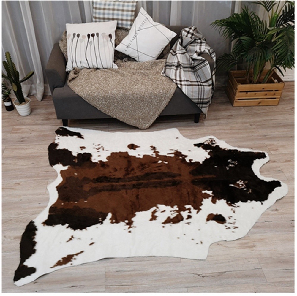 4.9′ x 6.6′ Super Large Living Room Rug Cute Non-slip Home Carpet TRICOLOR