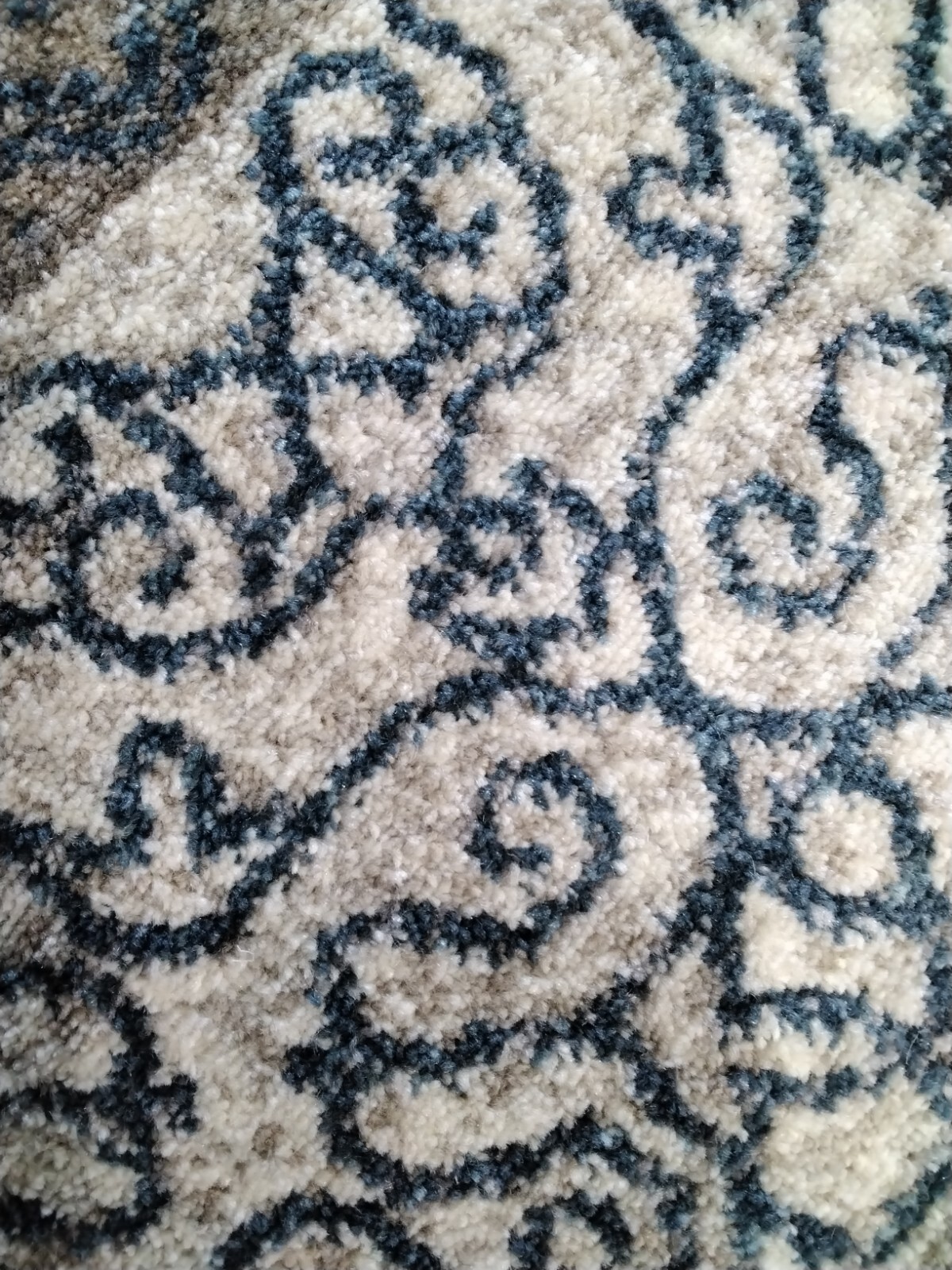 LT GREY / BLUE 6′-7″ X 6′-7″ Damaged Rug, Reduced Price 1172727578 SOF365A-7SQ