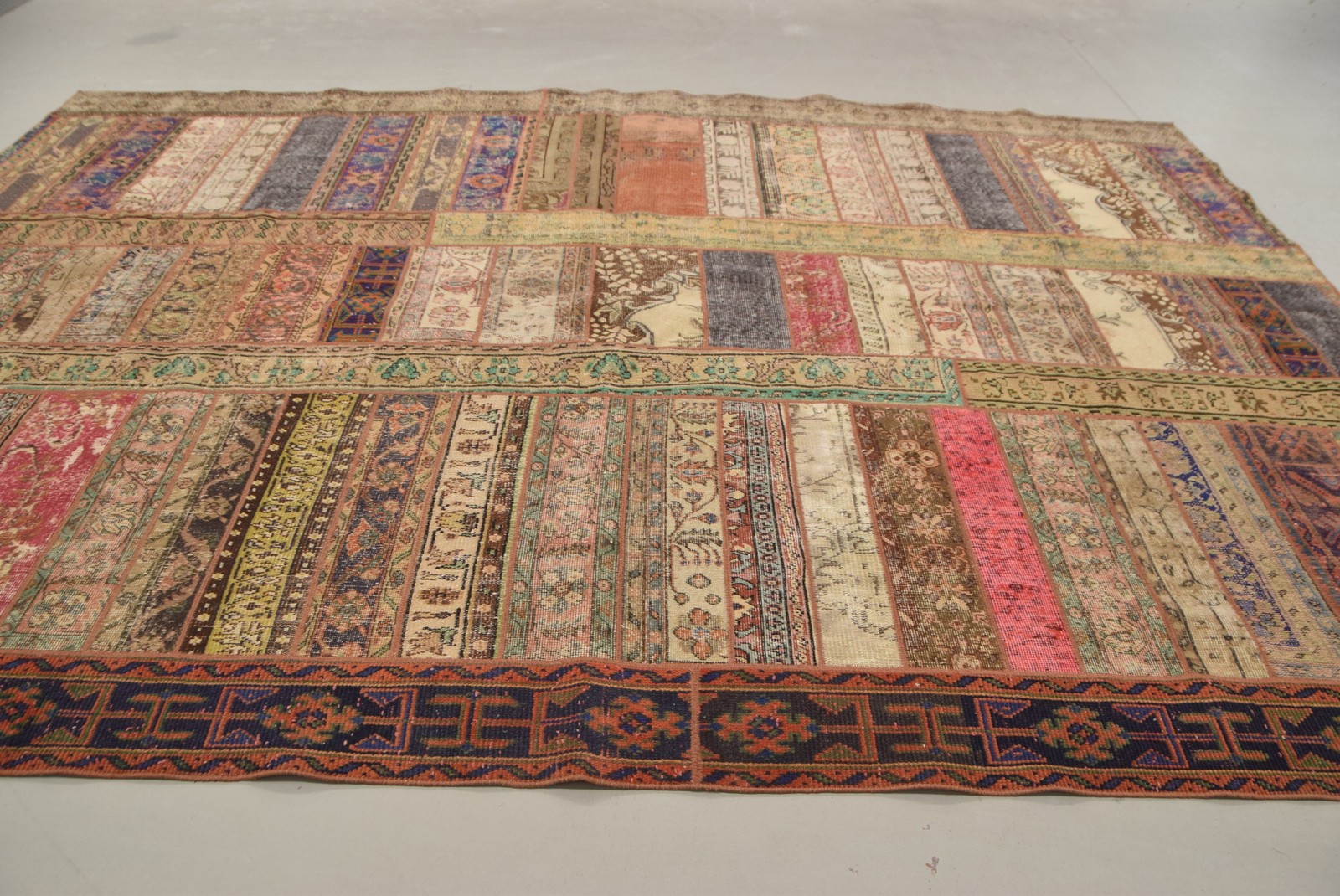 Vintage Rug, 9,3×12,9 ft Oversize Rug, Brown Oriental Wool Turkish Rug