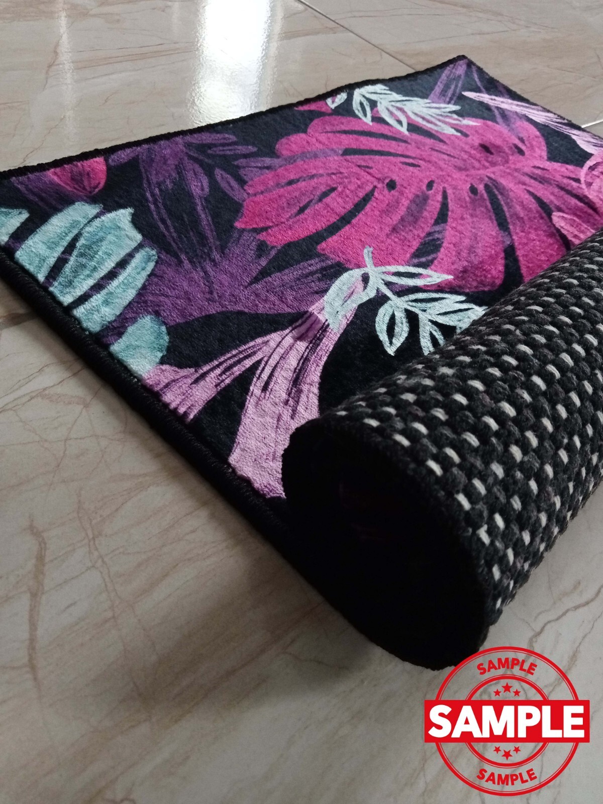 Black Gray White Rug, For Living Room Black Gray White Rug, Non Slip Area Rug