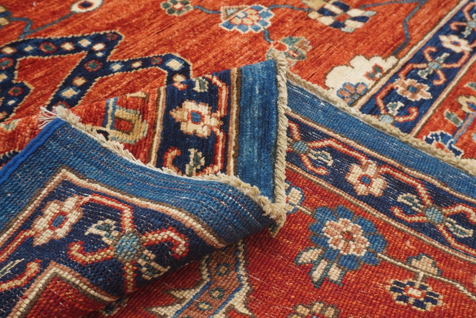 10×14 ft Red Serapi Afghan Hand Knotted Wool Oriental Rug