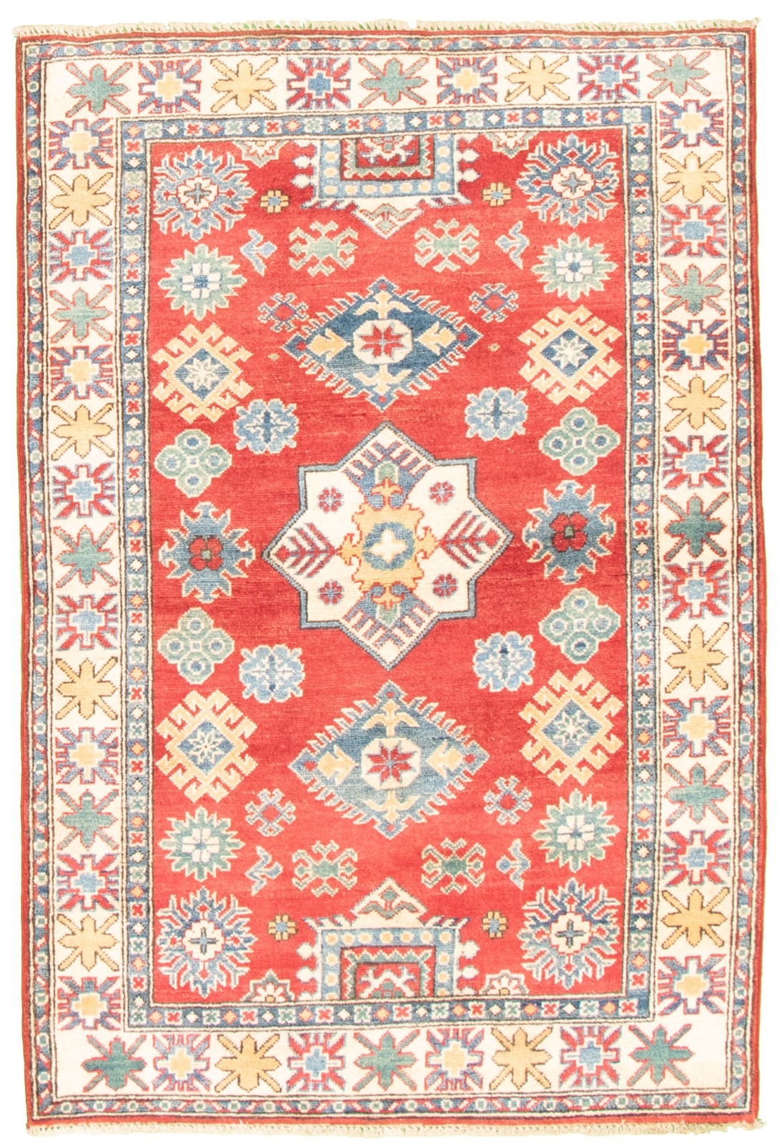 Traditional Hand Knotted Oriental Area Rug 3’11” x 5’8″ Wool Carpet