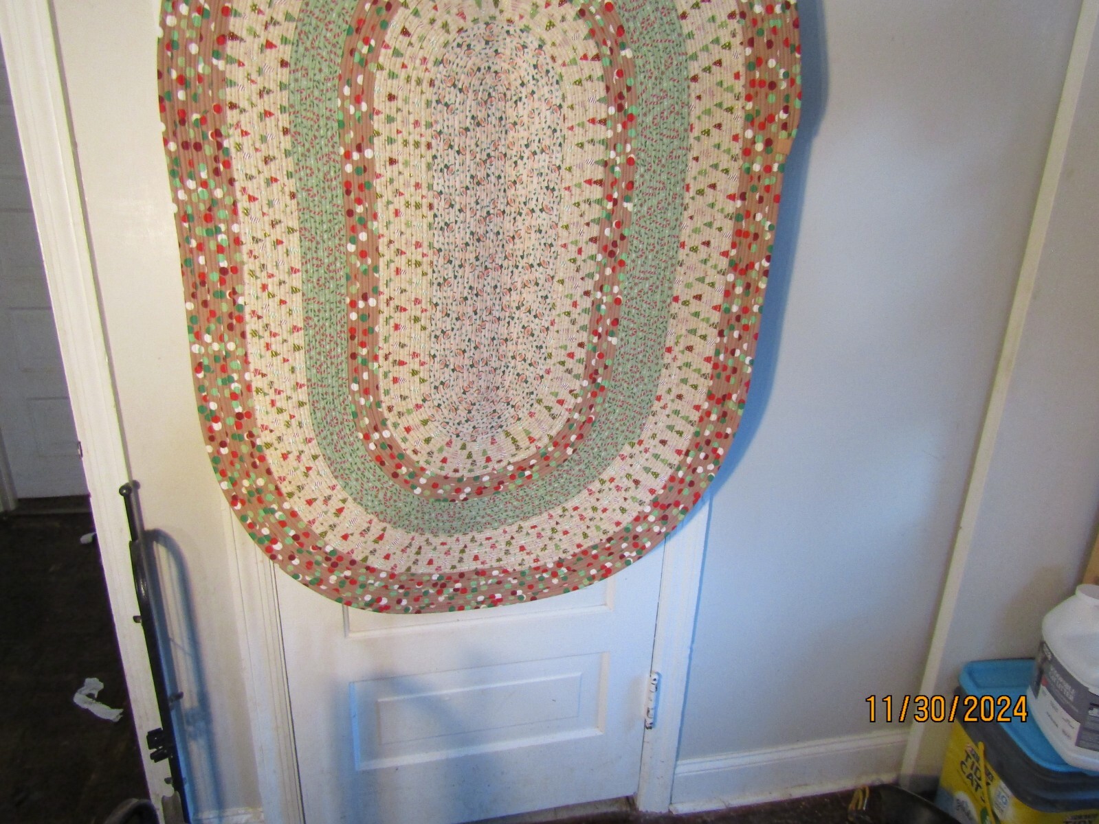 Jelly Roll Rug XMAS Gingerbread Handmade 34″x51″