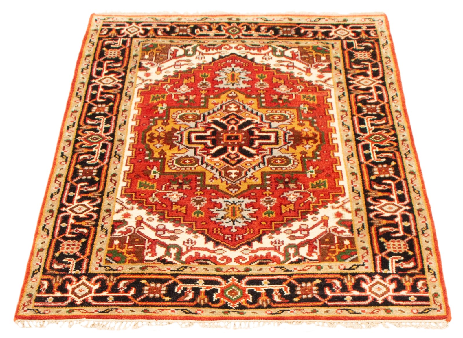 Hand Knotted Area Rug 3’11” x 6’0″ Traditional Oriental Wool Carpet
