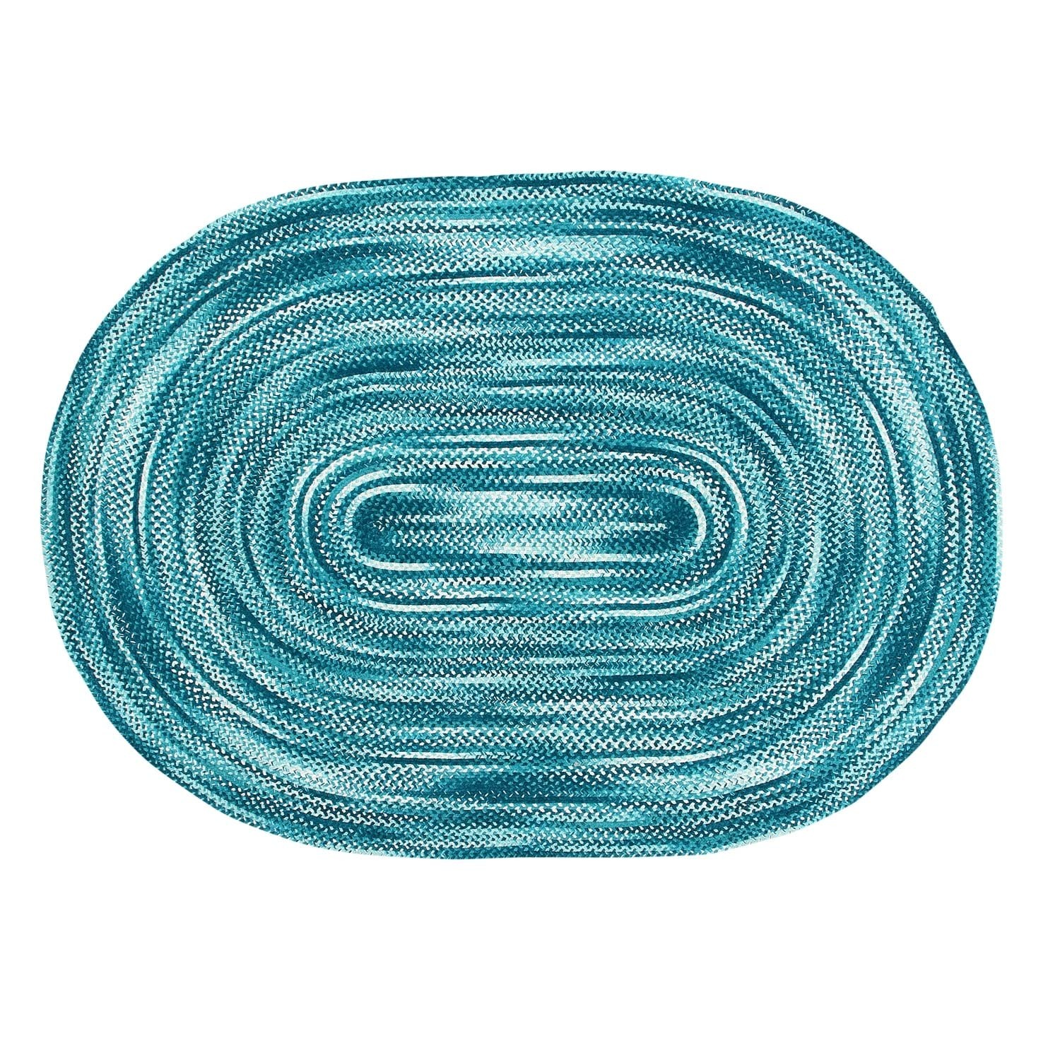 Better Trends Ombre Braided Area Rug 27 X 45 Oval Reversible And Durable 100