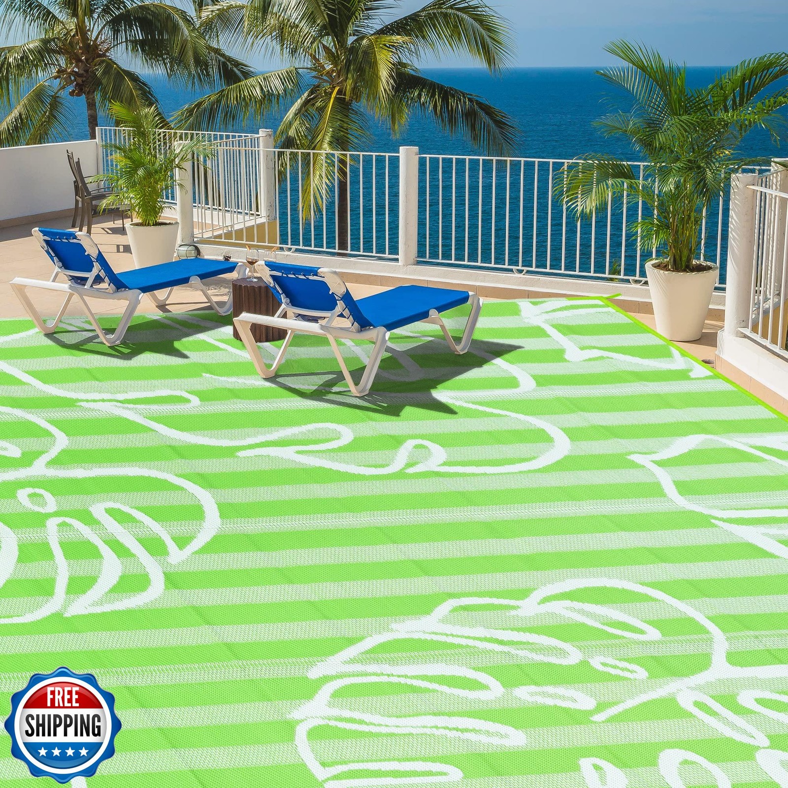 Boulder Bee Outdoor Rugs | Plastic Straw Rug | Waterproof Outdoor Camping Rug