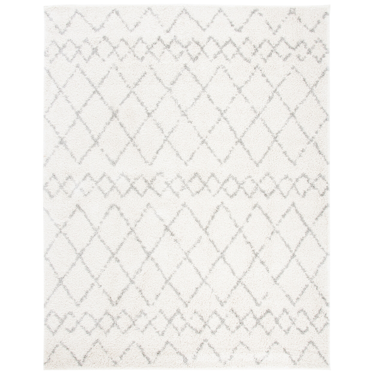 SAFAVIEH Berber Shag BER165C Cream / Light Grey Rug