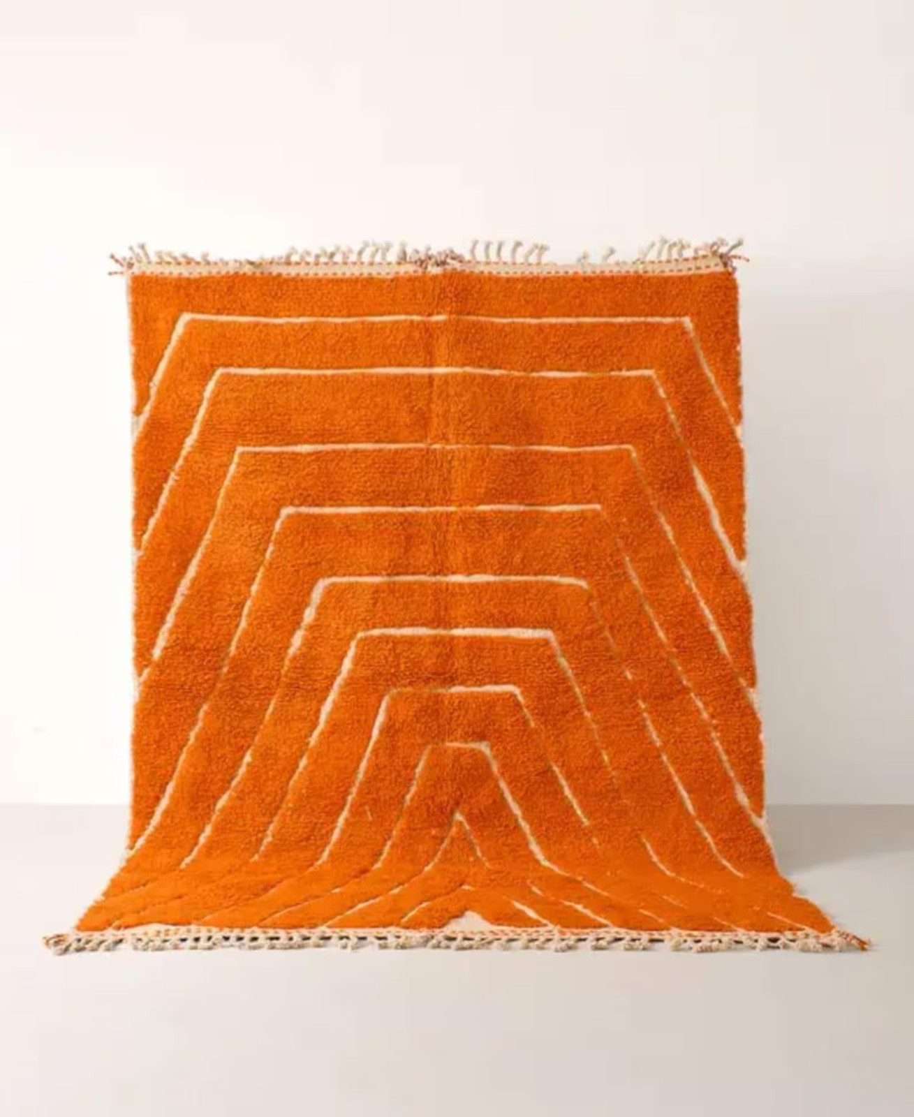 Large Orange Moroccan Handmade Carpet, Morocco berber Custom Rug
