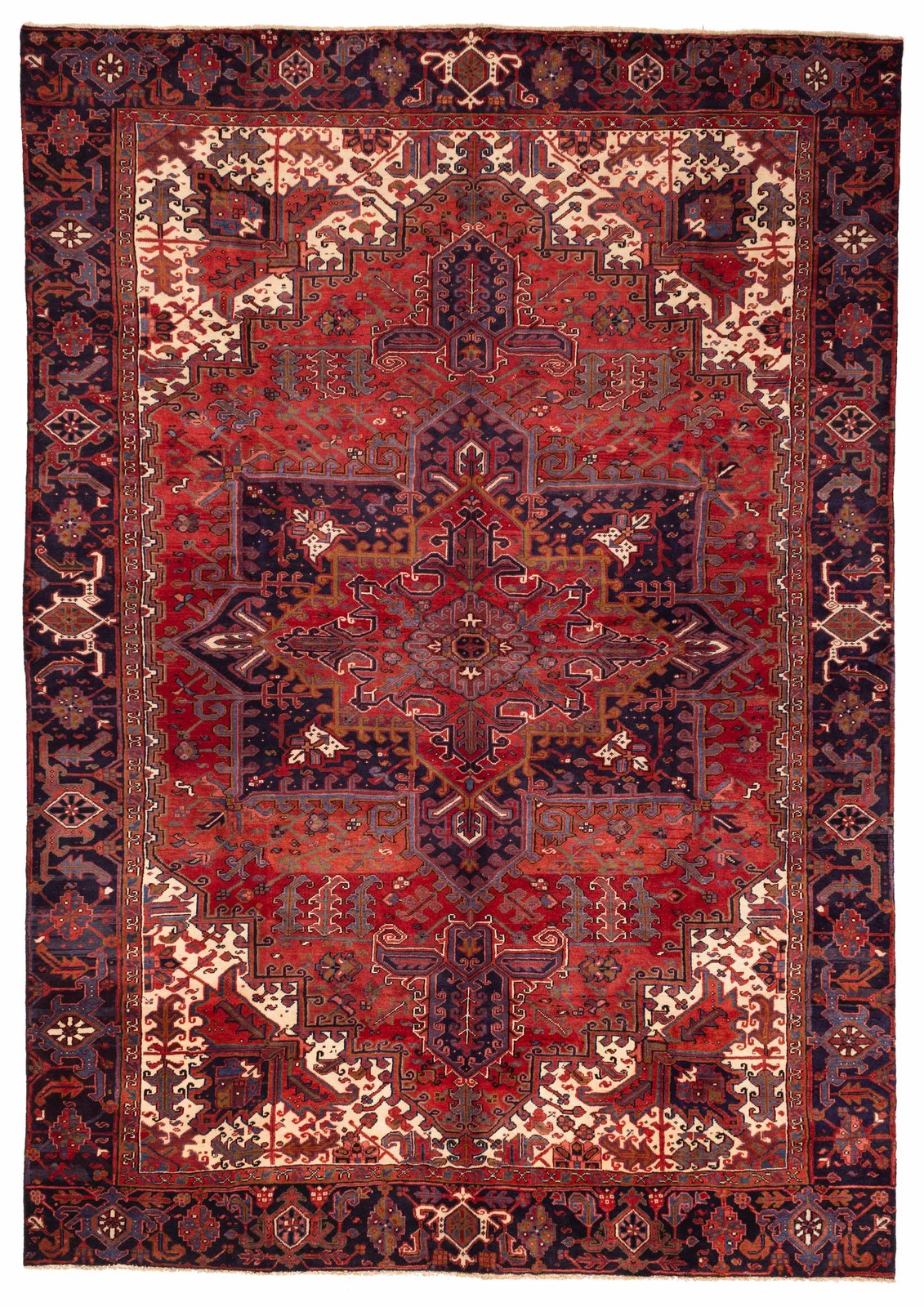 Vintage Traditional Hand-Knotted Area Rug 9’6″ x 13’3″ Oriental Wool Carpet