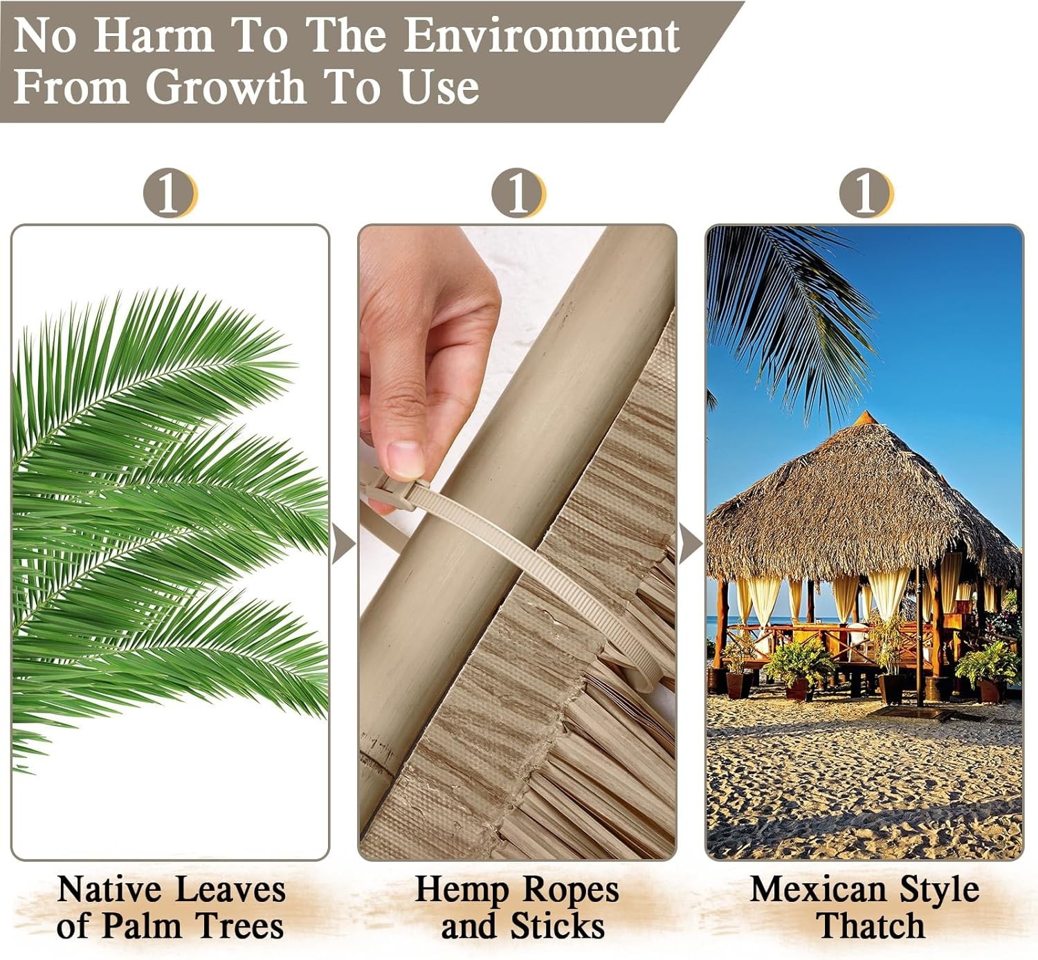 Palm Thatch Roll Palm Thatch Runner Roll Mexican Style Straw Roof Panels Tiki Hu