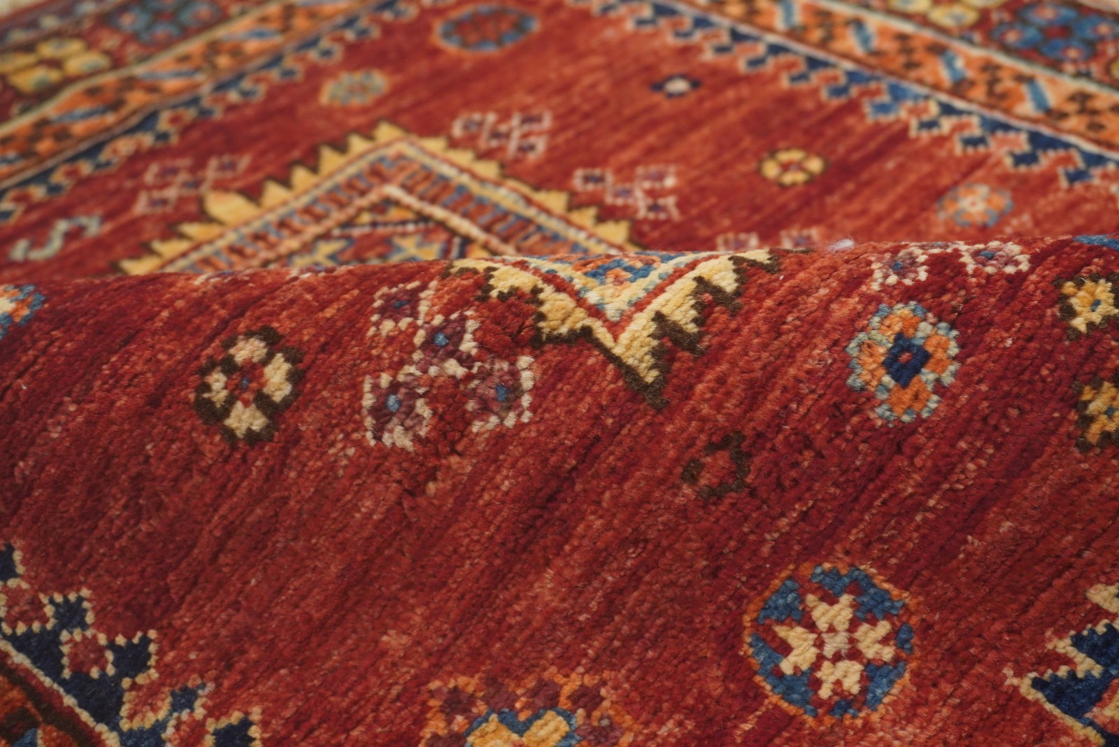 3×4 ft Red Afghan Hand Knotted Traditional Area Rug