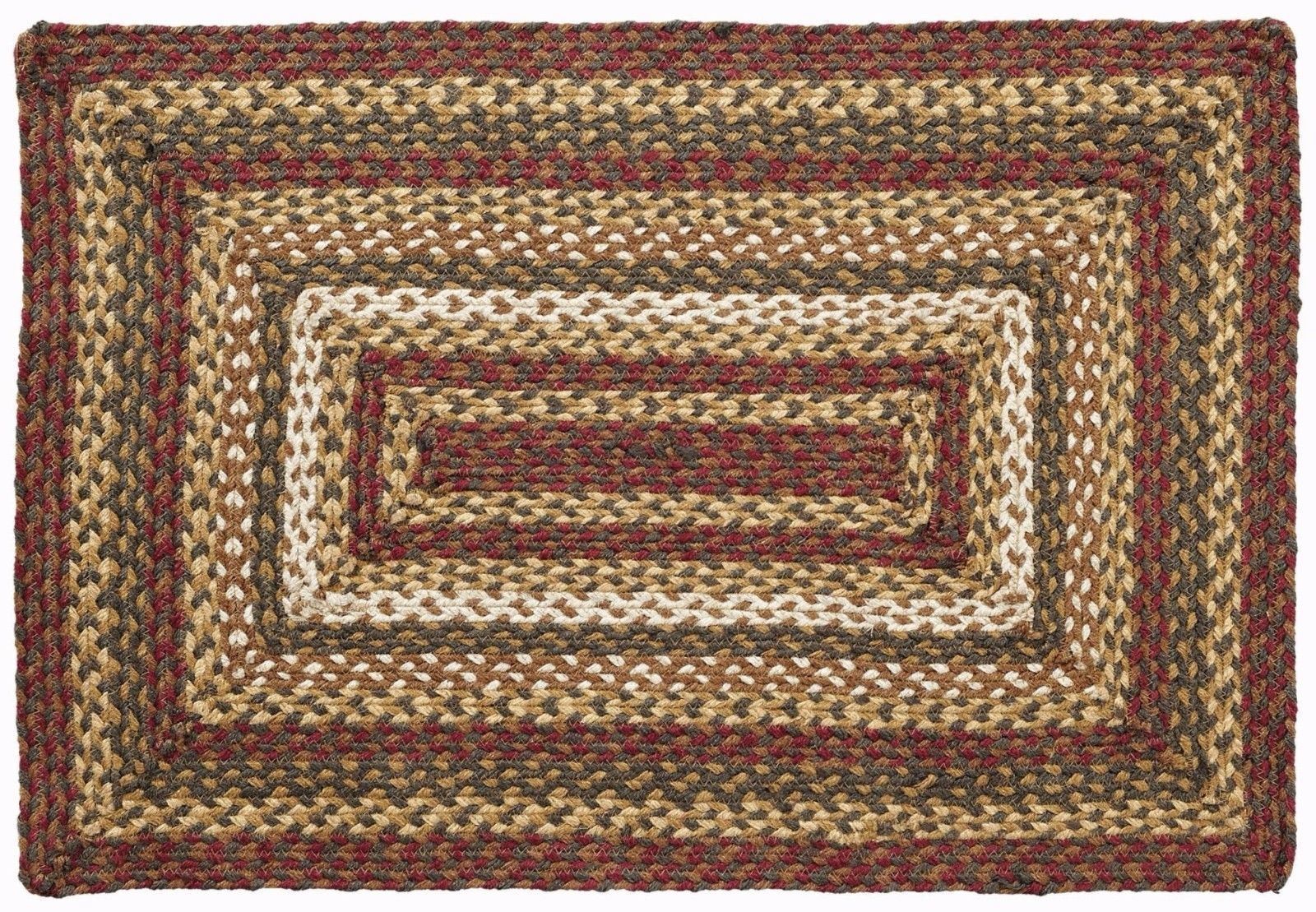 2′ x 3′ Braided Rug Eco-Friendly Rectangle Non-Slip Spray Green Tea Cabin