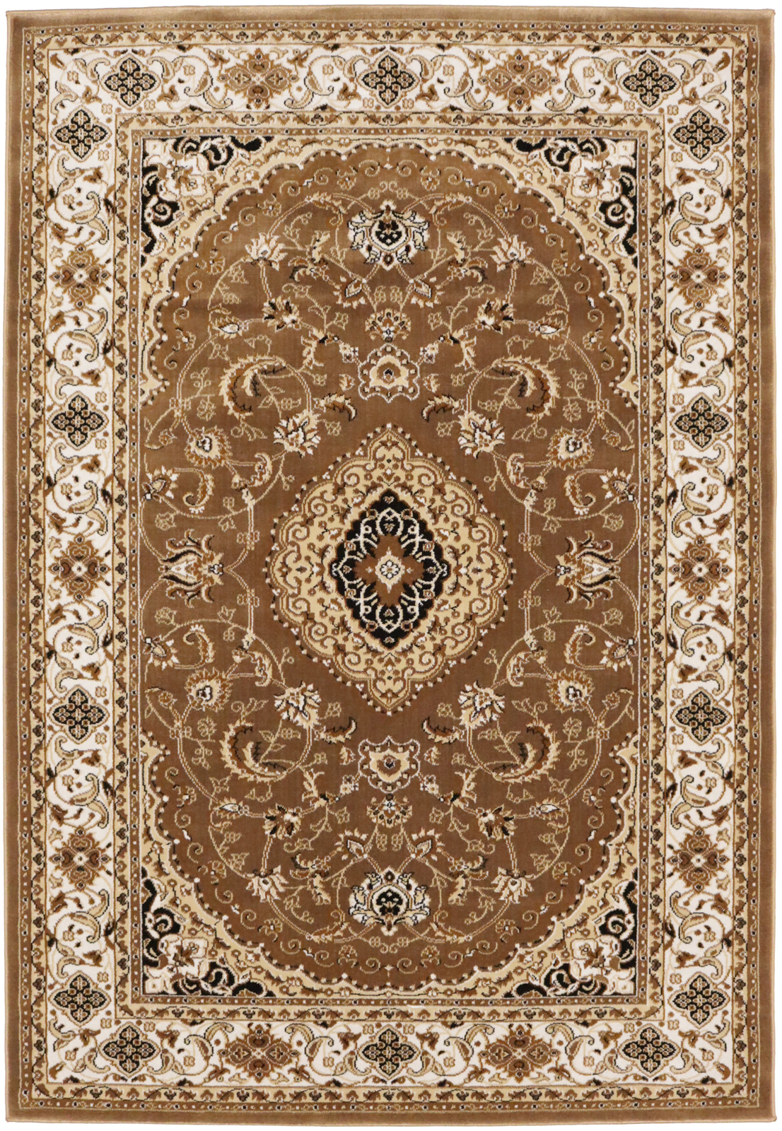 Vintage Style Brown Floral Classic 4X6 Machine-Made Area Rug Oriental Carpet