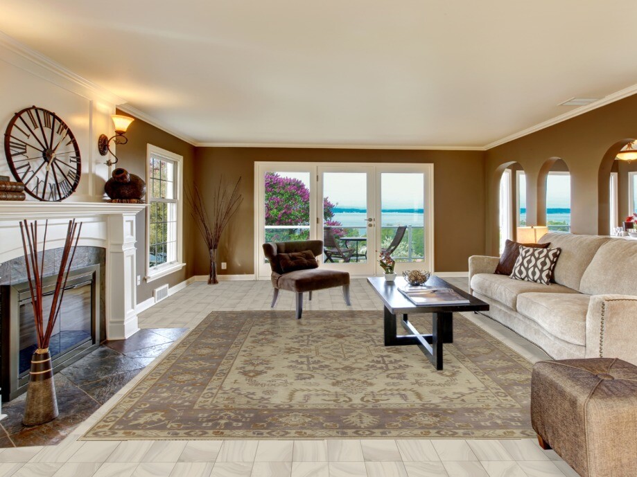 Luxurious Handcrafted Indian Living Room Rug Thick Plush 9×12 ft