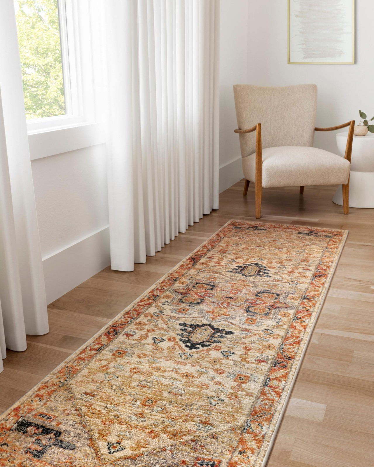 Jocelyn Collection JOC-01 Sand/Multi 5′-5″ x 7′-6″ .38″ Thick Area Rug
