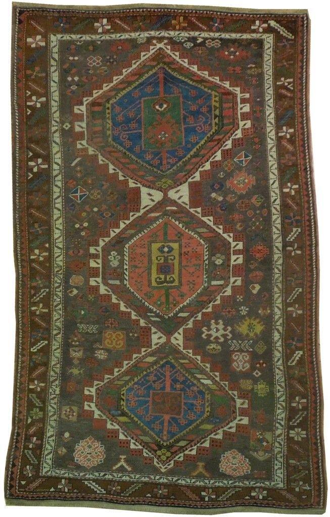 5×9′ Brown Russian Kazak Runner 17016
