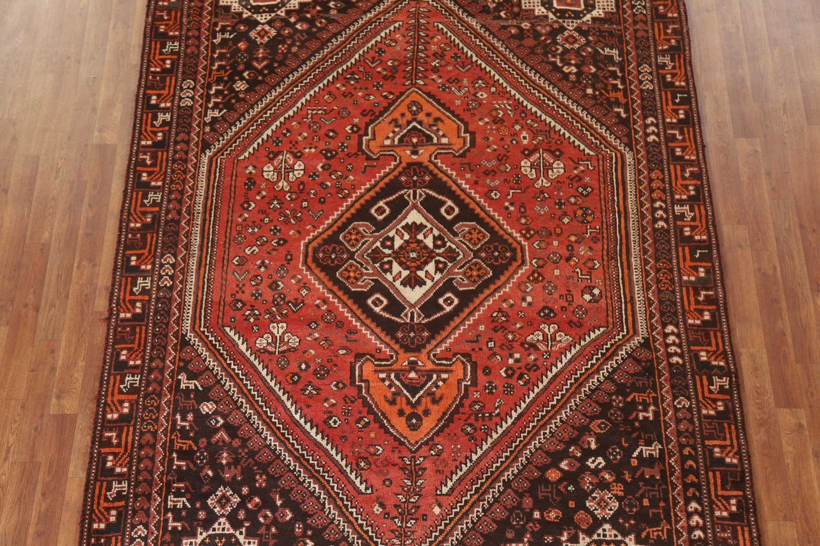 Tribal Red Wool Handmade Area Rug Living Room Geometric Traditional Carpet 7×9