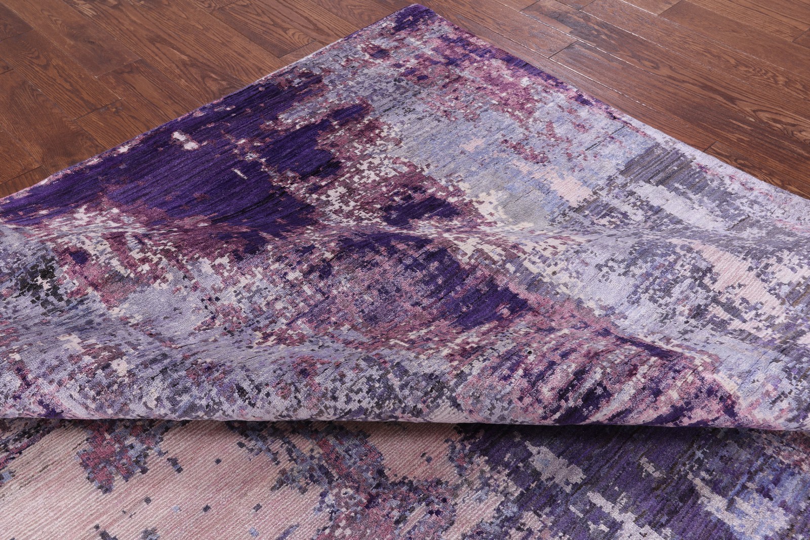 8′ 1″ X 10′ 0″ Wool & Silk Modern Handmade Rug – Q7213