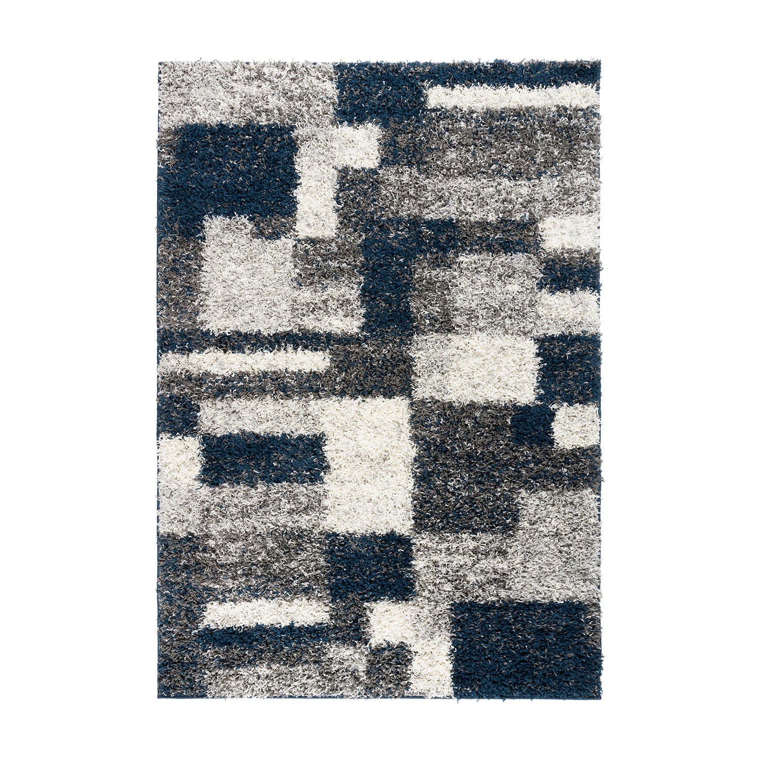 Area Rugs Distressed Modern Boxes Plush Shag Rug Guest Room Dining Room Rug 5×7