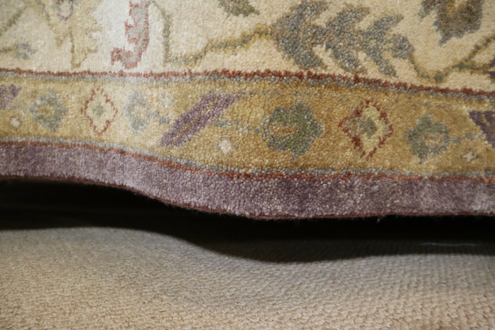 Oushak Hand Knotted Oriental Wool Area Traditional Vegetable Dye Ushak Rug