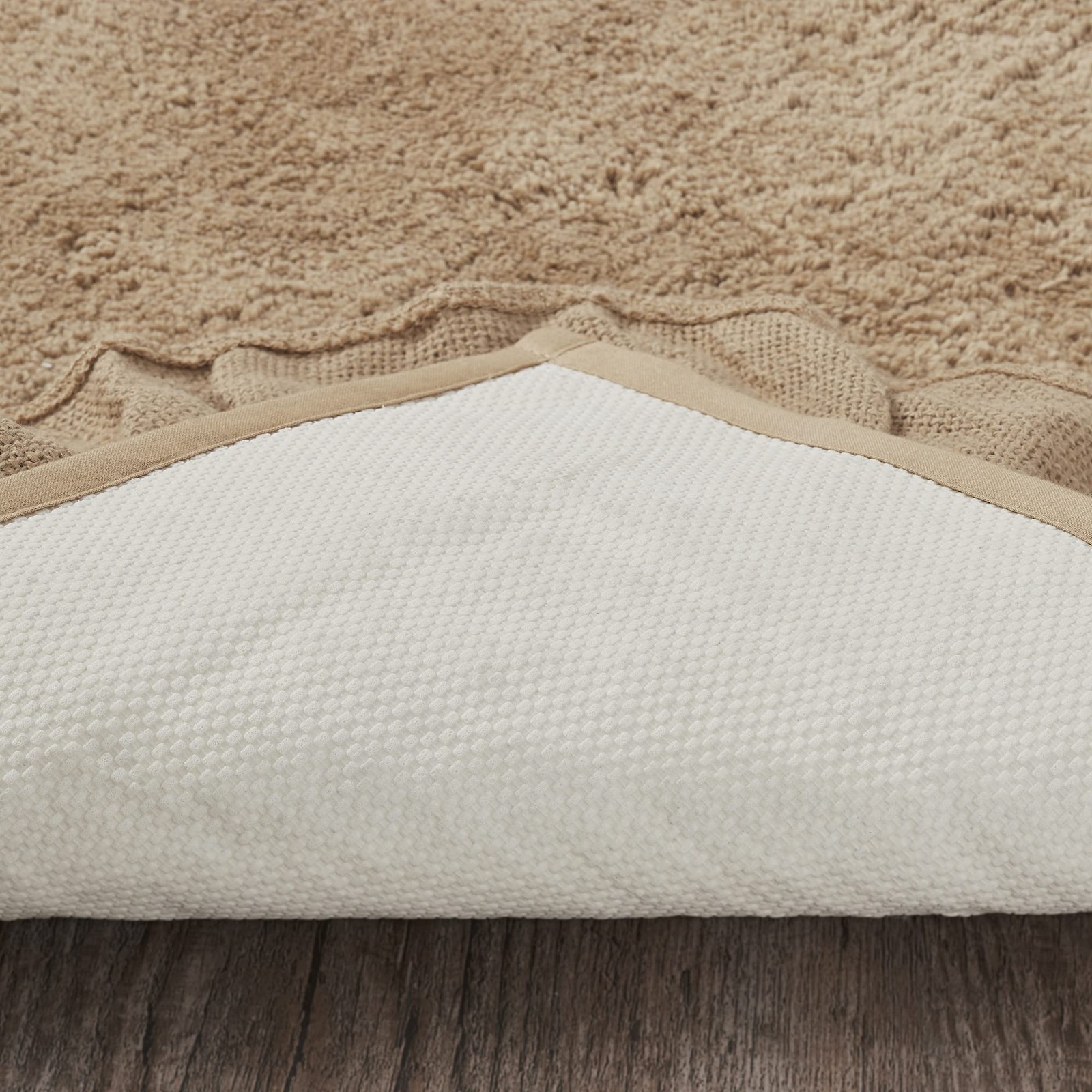 Burlap Check Bath Mat, Natural and Black, 20×30