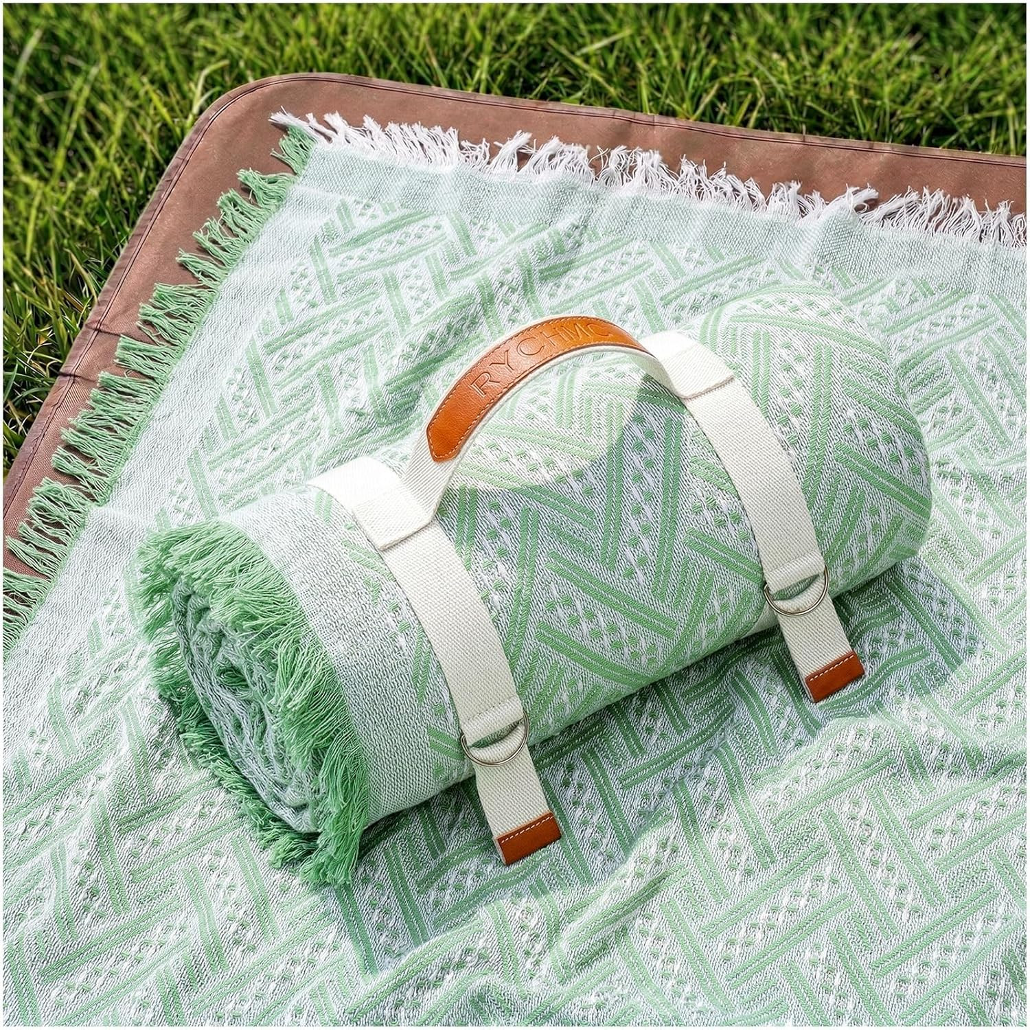2 in 1 Extra Large Outdoor Rug Picnic Mat Woven Summer Throw Blanket Boho Giant