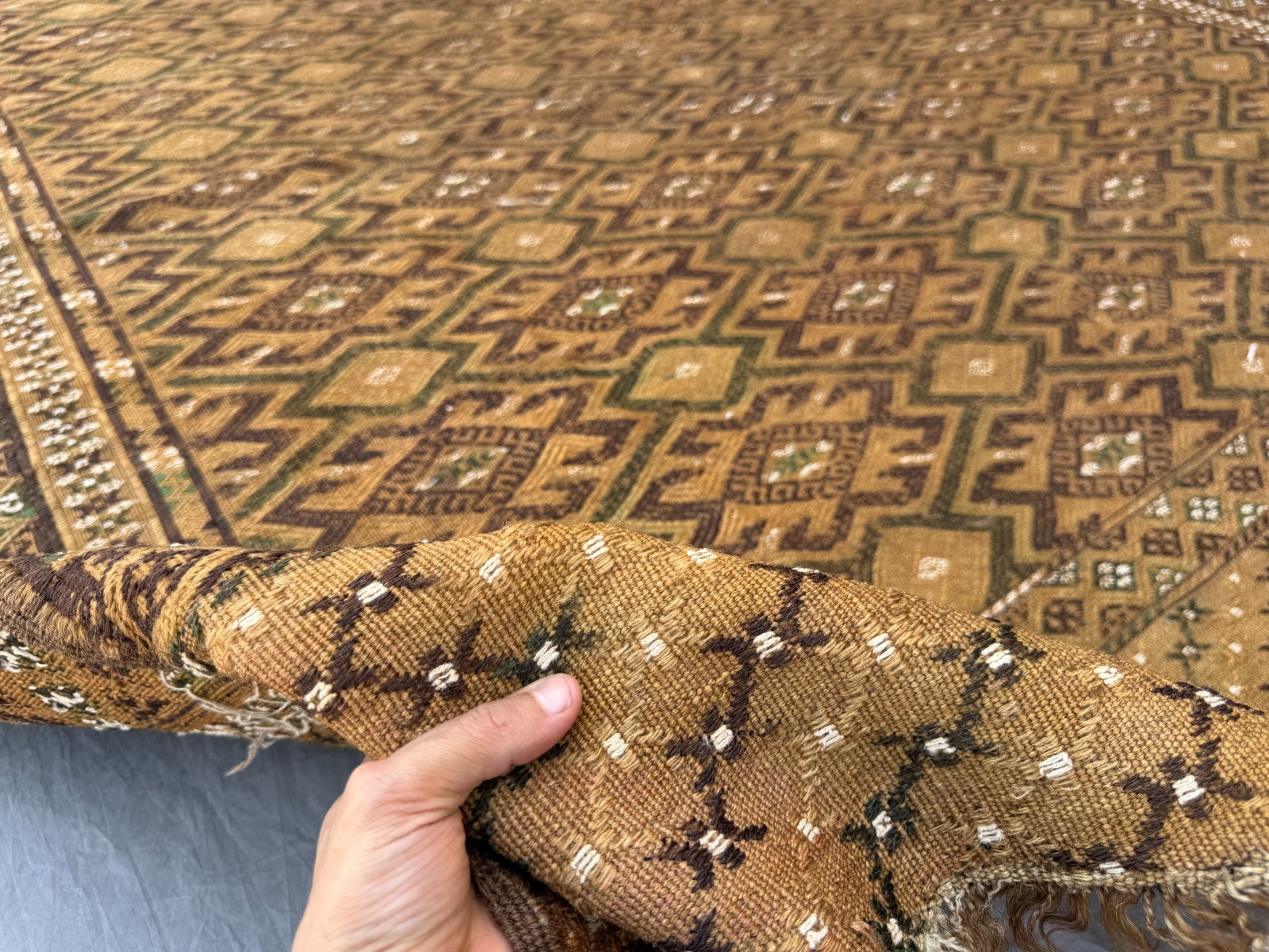 6×10 Terracotta Afghan Kilim Handwoven Wool Geometric Tribal Flatweave Carpet