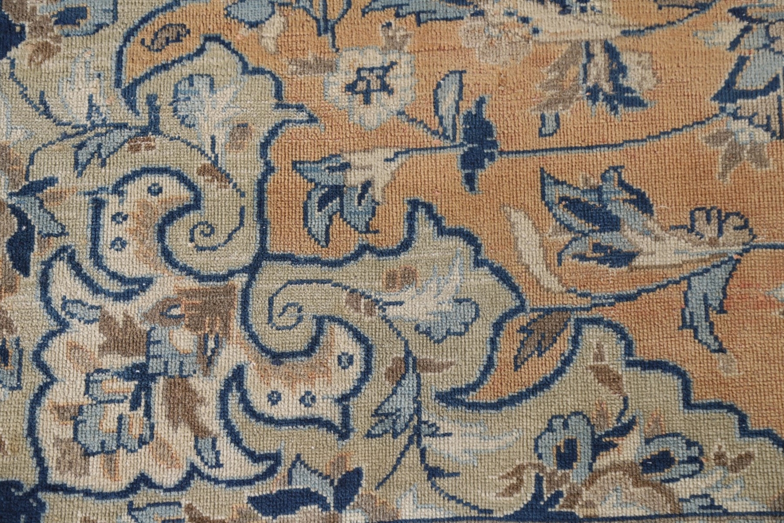 Vintage Muted Rust/ Navy Blue Traditional Najafabad Hand-knotted Area Rug 8×12