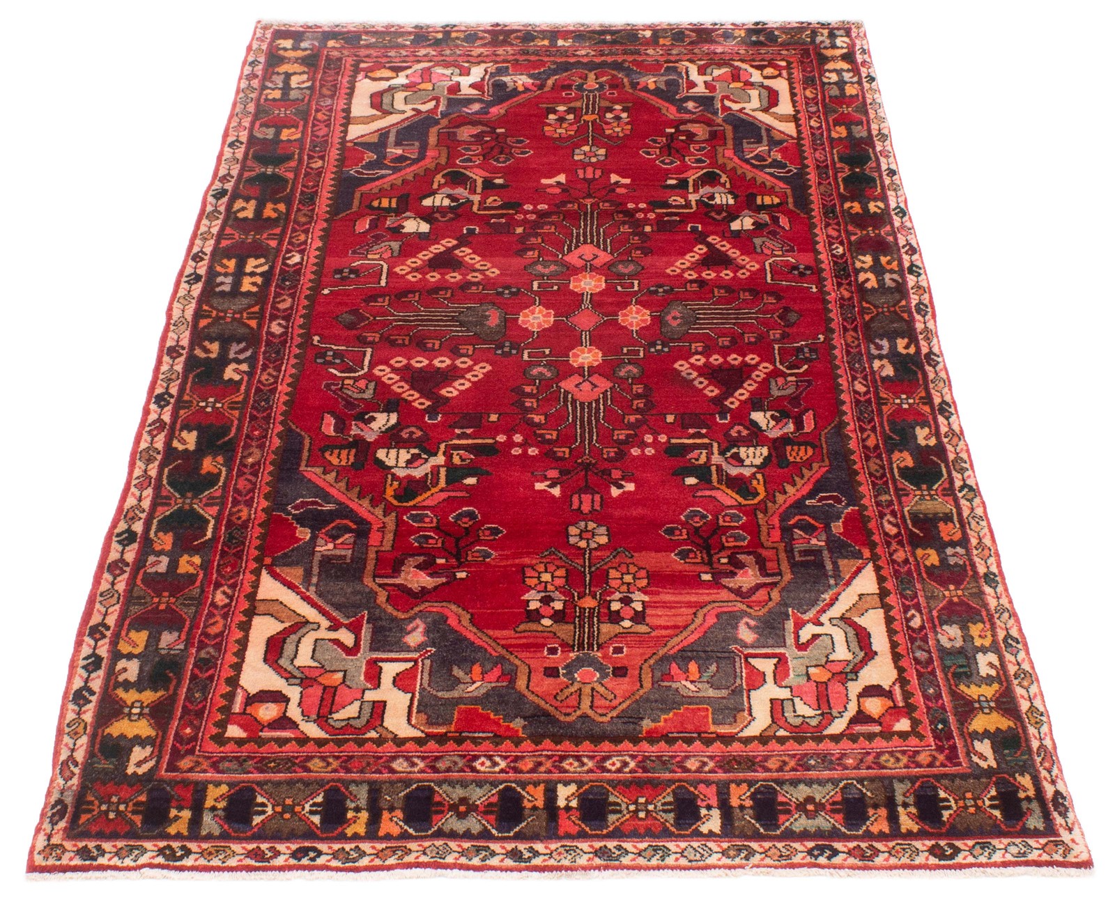 Vintage Traditional Hand-Knotted Area Rug 4’11” x 9’4″ Oriental Wool Carpet