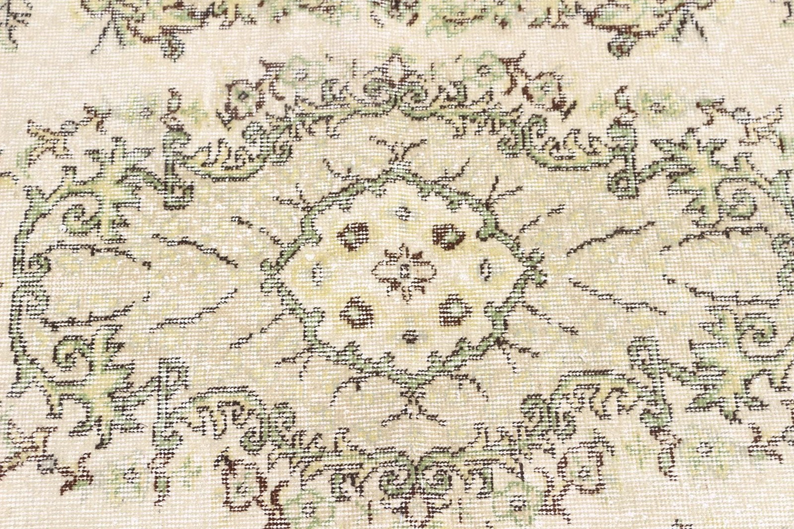 Vintage Turkish Rug, 3,8×6,7 ft Area Rug, Brown Green Southwestern Rug