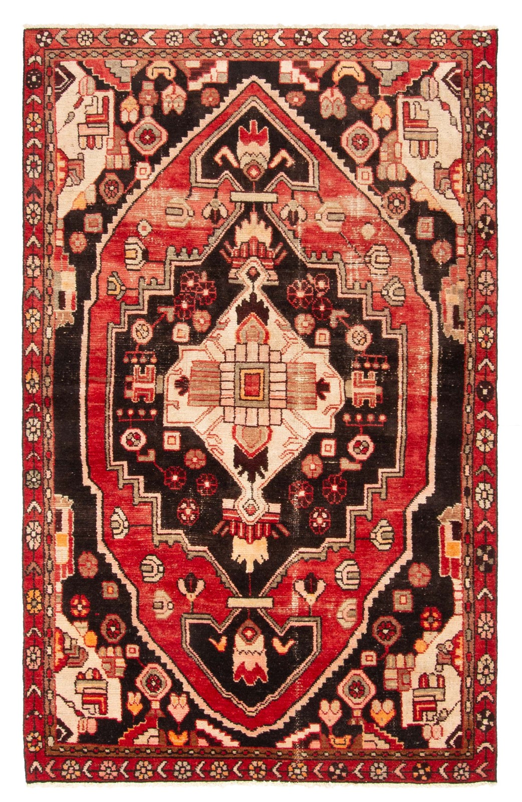 4’4″ x 6’8″ Vintage Hand Knotted Area Rug Traditional Oriental Wool Carpet