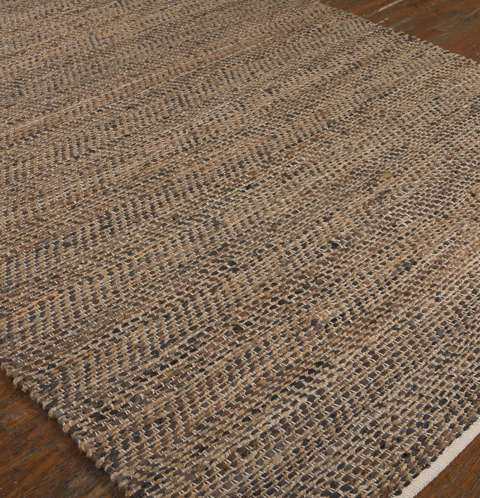Uttermost 71001-9 Tobais 9′ x 12′ Hemp and Leather Hand Woven – Brown / Hemp