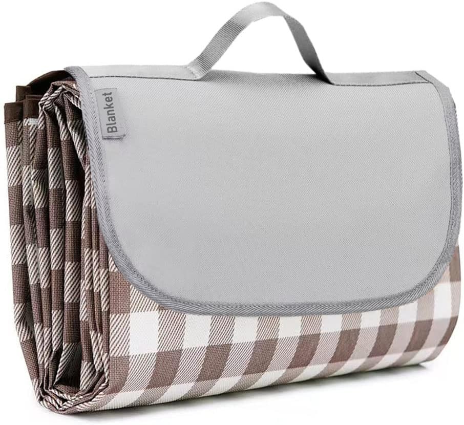 Extra Large Picnic Blanket Beach Blankets, Outdoor 5' x 6'8, Brown