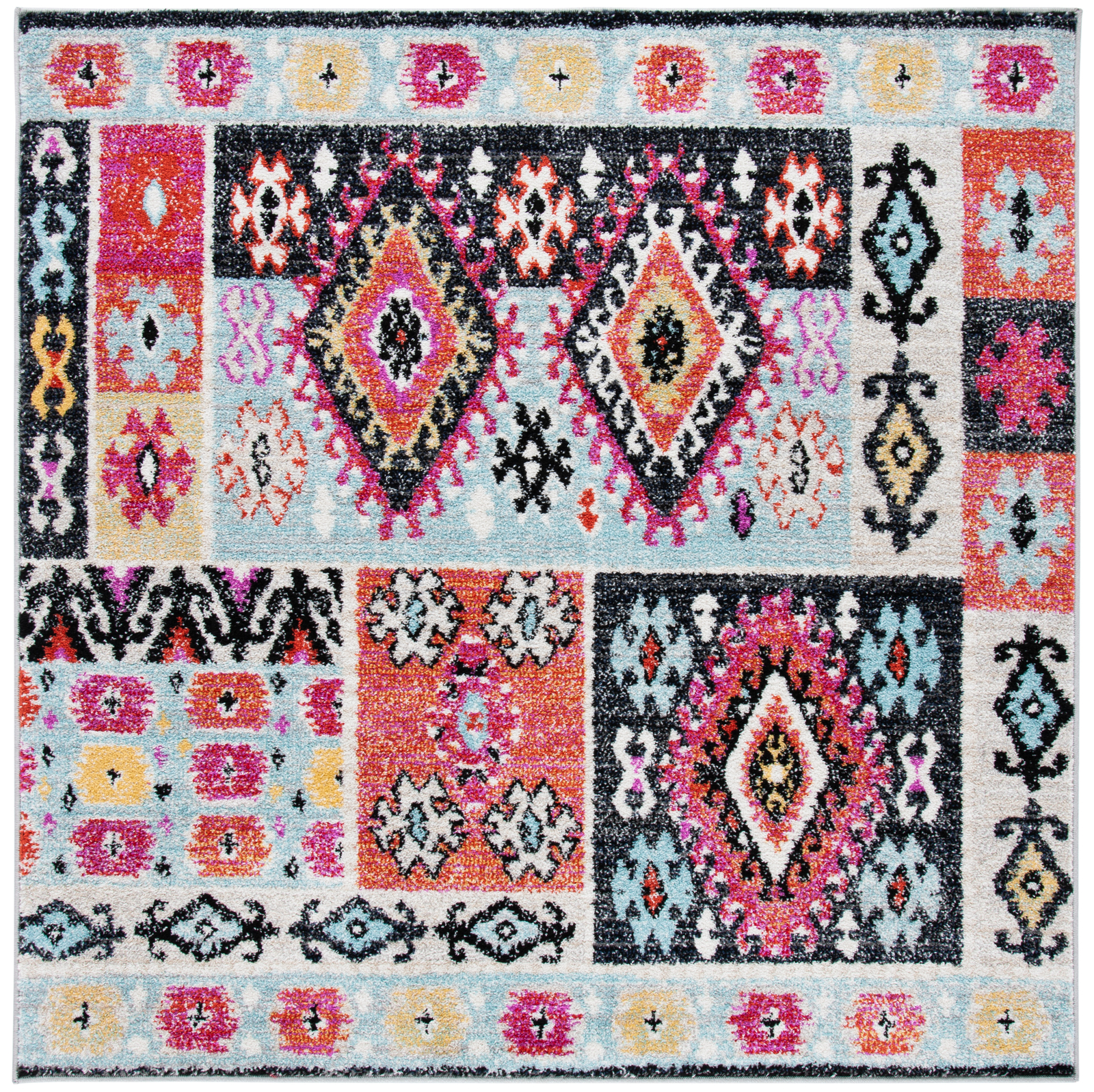 Safavieh Adirondack AQUA / FUCHSIA 6′ X 6′ Square Rug – ADR224J-6SQ