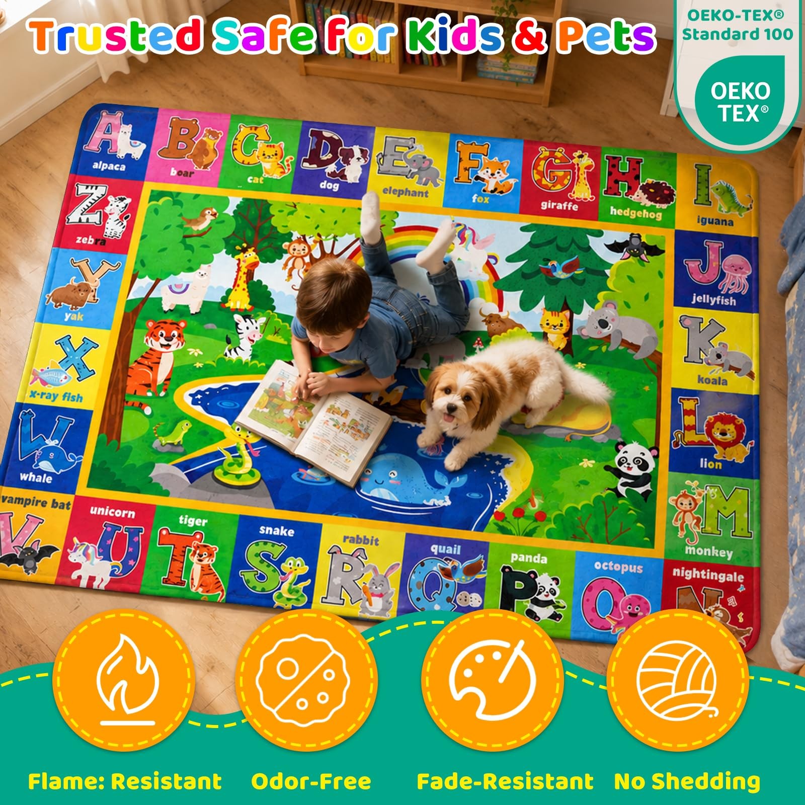 Soft Non-Baby Play Mat with ABC Alphabet – Foldable Crawling Mat for Infants …