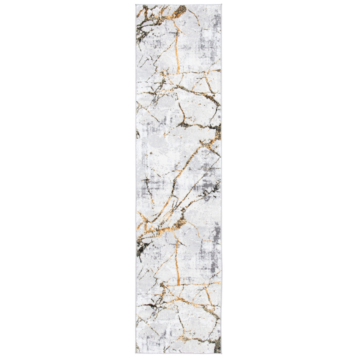 SAFAVIEH Contemporary Modern Abstract Area Rug Grey & Gold Amelia Collection