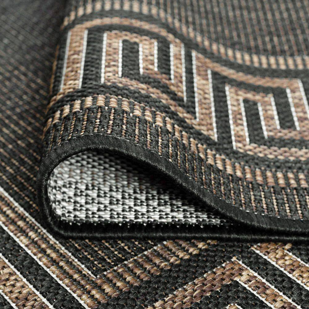 Eco Gold 3 Ft.X10 Ft. Greek Key Indoor Outdoor Area Rug