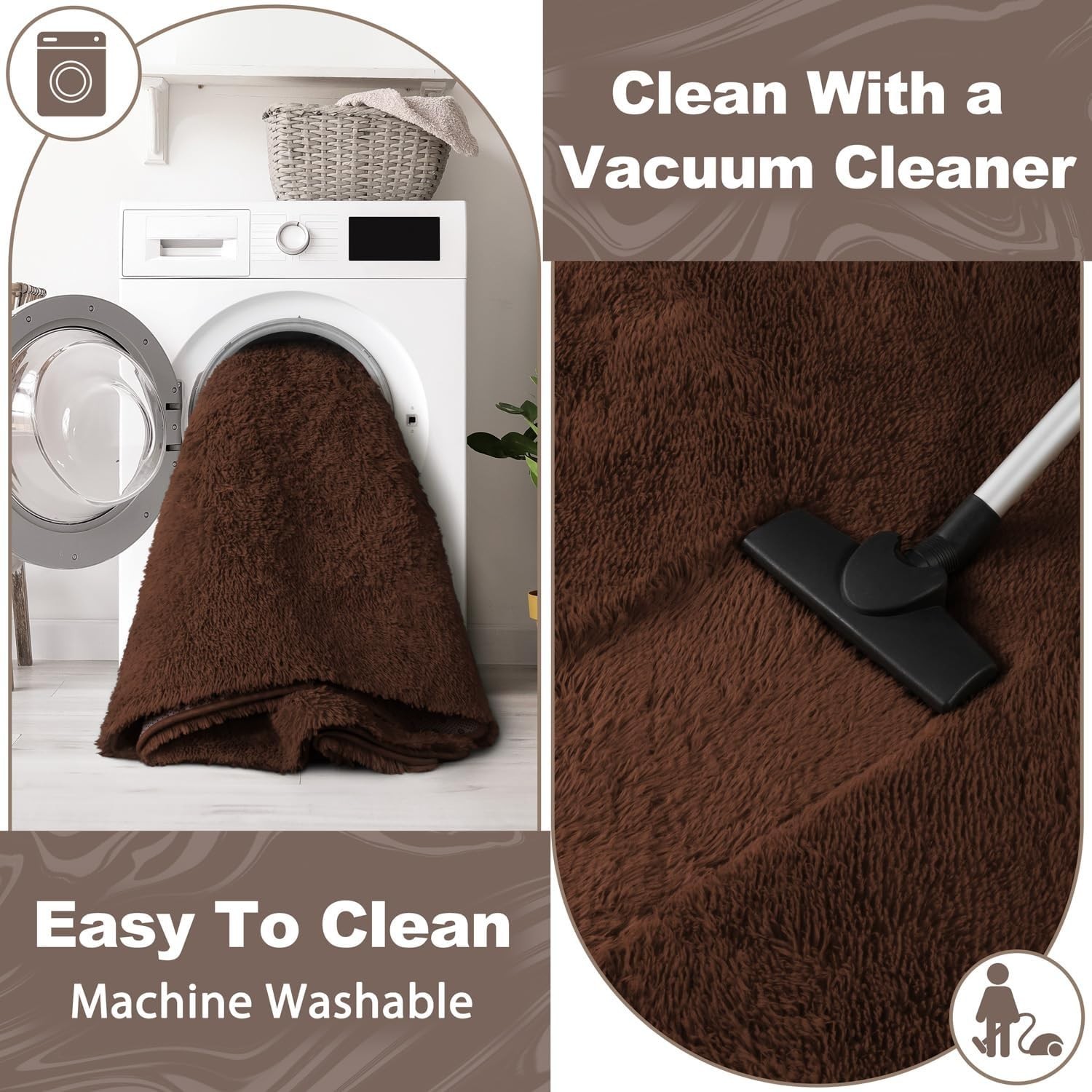 Fluffy Area Rugs Soft Plush Shag Coffee Carpet Mat for Living Room Bedroom Floor