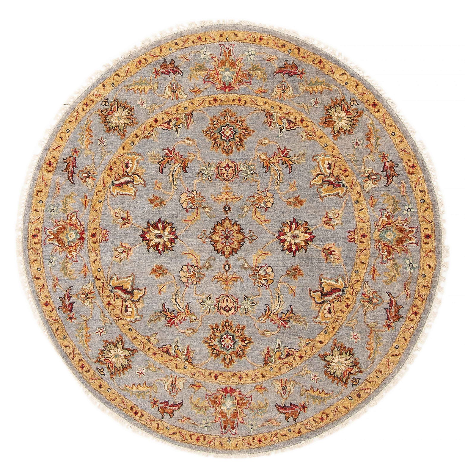 Traditional Vintage Hand-Knotted Area Rug 3’11” x 3’11” Oriental Wool Carpet