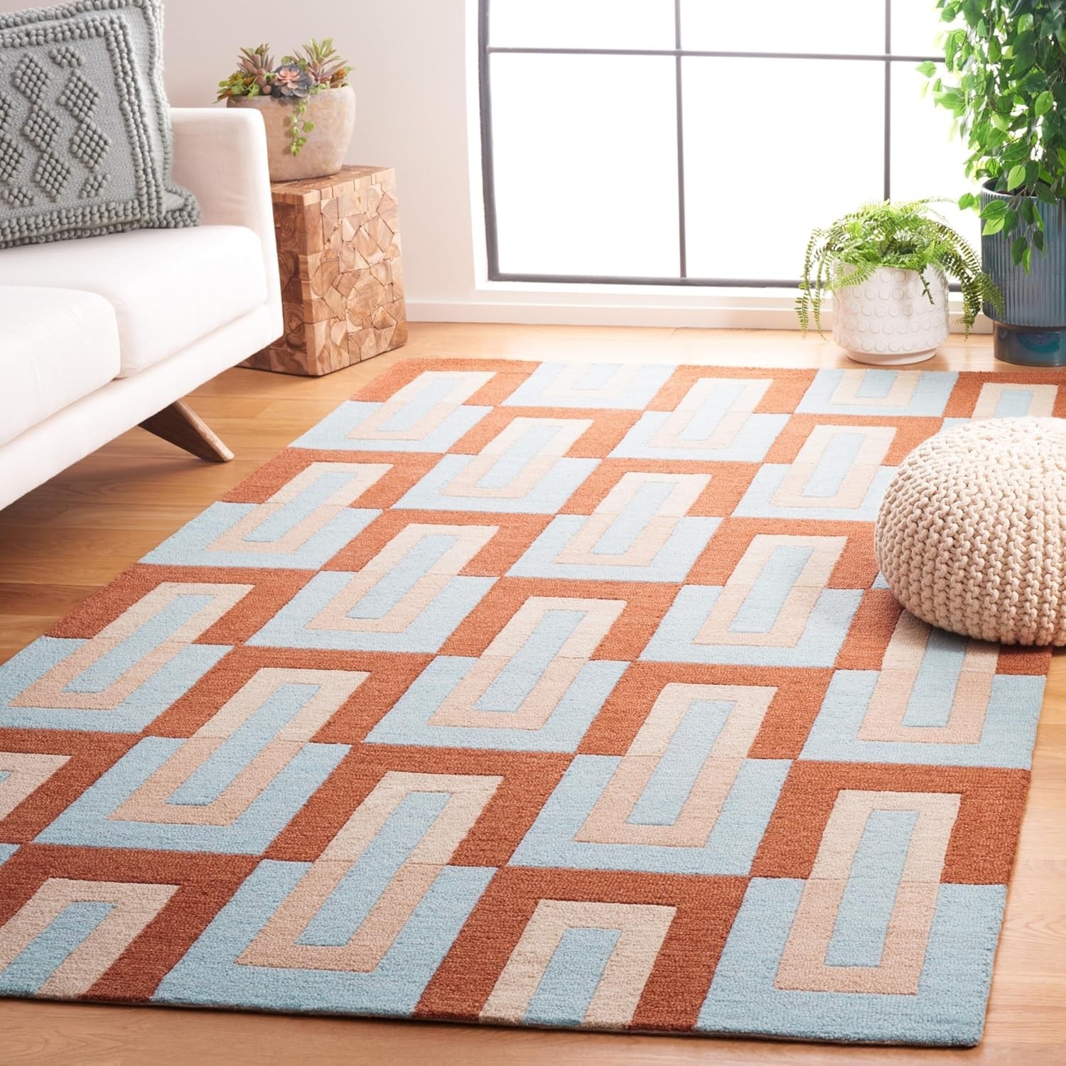 Hand Tufted Wool Carpets Anti Shedding Rug Modern Carpets for Living Room